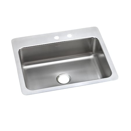 Elkay Pacemaker Stainless Steel 27 X 22 X 7-1/2 Single Bowl Dual Mount Sink PSSR27222
